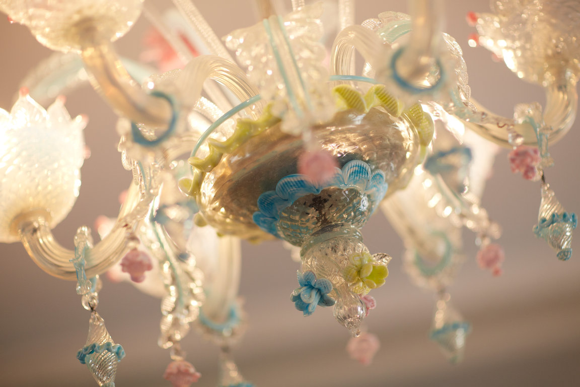 A Murano glass chandelier